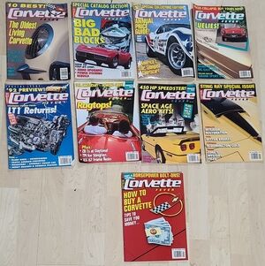 Corvette Magazine Collection, Lot Of 9, 1991. Vintage